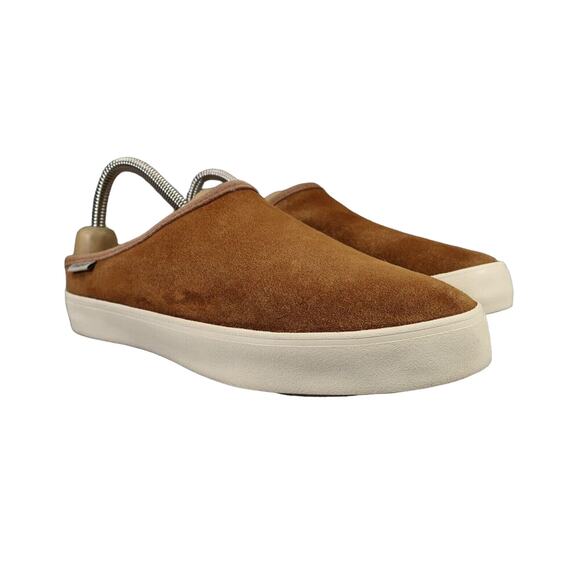 Staheekum Shoes Women 8 Sneaker Cami Mule Slipper Leather Faux Fur Comfort Brown - Picture 1 of 13